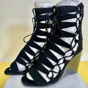 NIB Jeffrey Campbell Zaferia-Hi, Black Suede Wedge